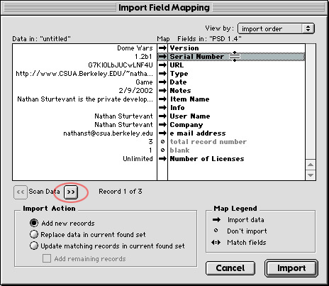 field mapping